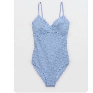Aerie Blue Lace Crop Top
